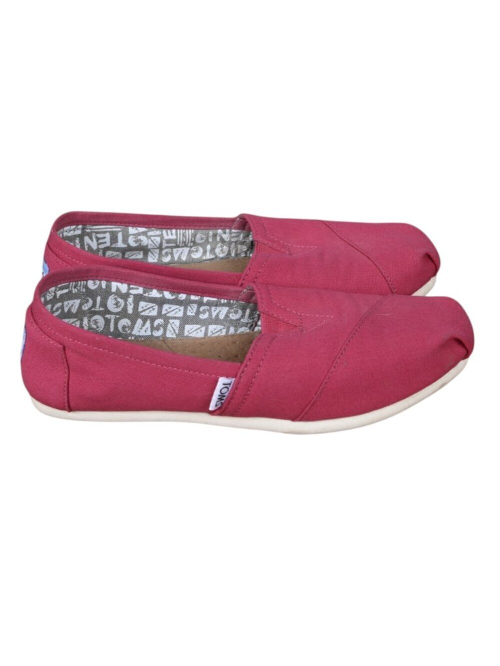 Toms Womens Classic Barberry Pink Casual Canvas Shoe Espadrilles Size 6